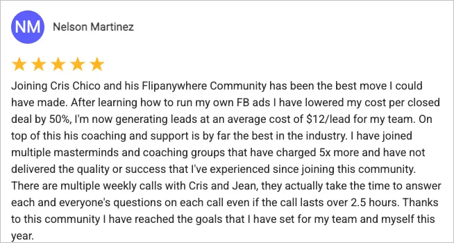 FlipAnywhere client testimonial